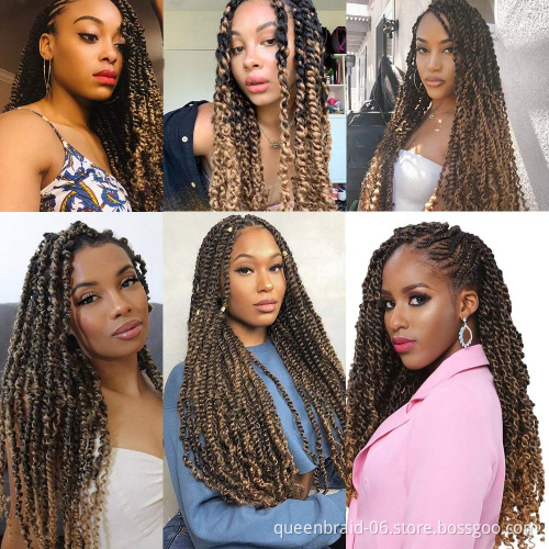 Synthetic Water Wave 22strands 18" Braiding Hair Passion Twist Crochet Hair Extensions Crochet Braids Hair Pre Passion Twist